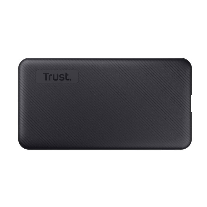 Trust Primo Powerbank 5000mAh Batería Externa Ultrafina 15W Carga Rápida USB-C/A, Hecha con Materiales Reciclados, Color Negro - 24679